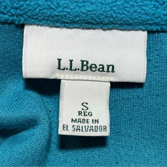 LL Bean Fleece Jacket Womens Size Small Teal Full Zip Outdoor Lightweight - Picture 4 of 9